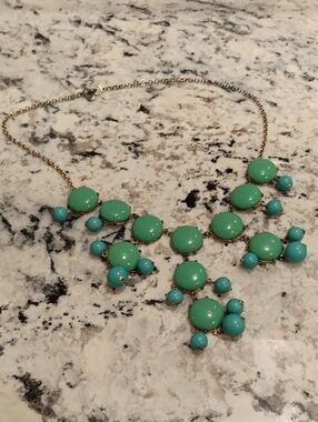 Turquoise J Crew Bubble Necklace